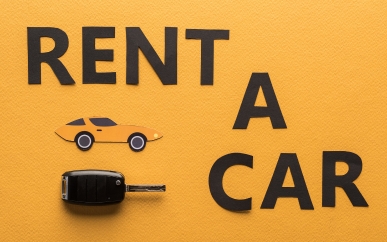 Content production team using rental transport